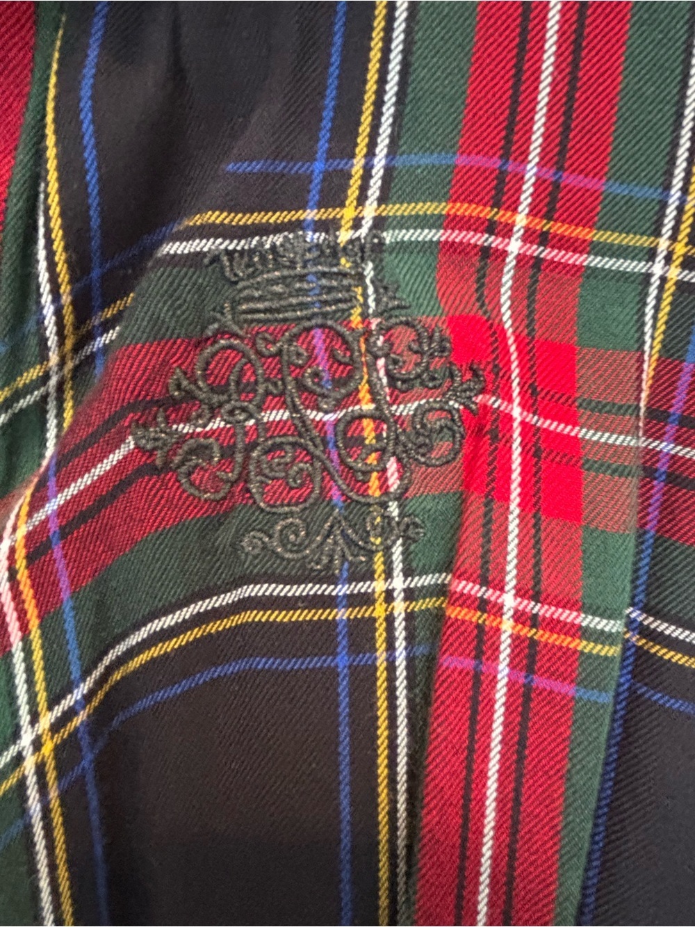 Ralph Lauren Red and Navy Plaid Button-Down Shirt - Picture 3 of 5
